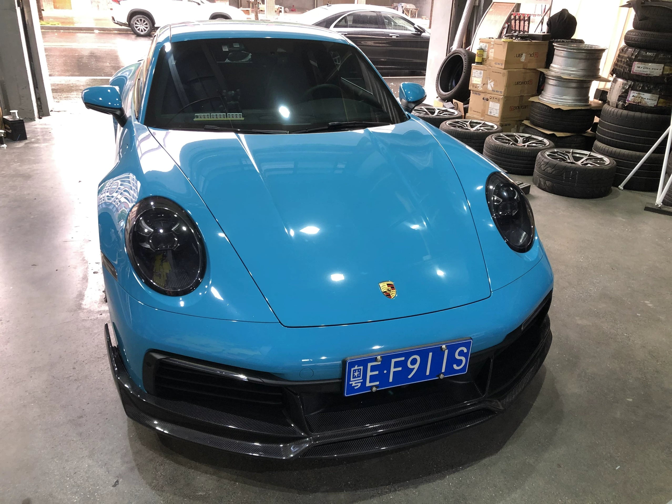 Porsche 911 992.1 Carrera to Turbo S-Style Carbon Fiber Aero Kit – Front Lip, Side Skirts, Rear Lip, Wing