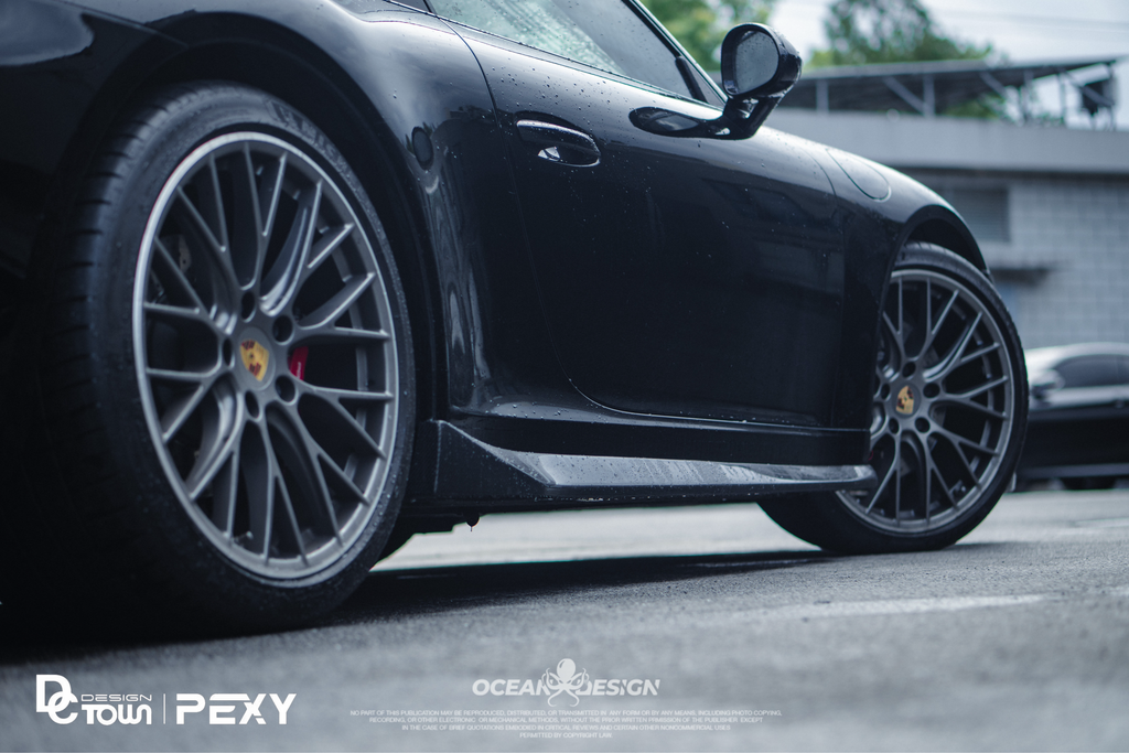 Porsche 911 991.2 Ocean Design-Style Carbon Fiber Aero Kit – Front Lip, Side Skirts, Rear Lip, Wing