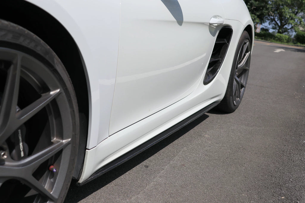 Porsche 718 Boxster Cayman Techart-Style Carbon Fiber Aero Kit – Front Lip, Side Skirts, Rear Lip, Wing