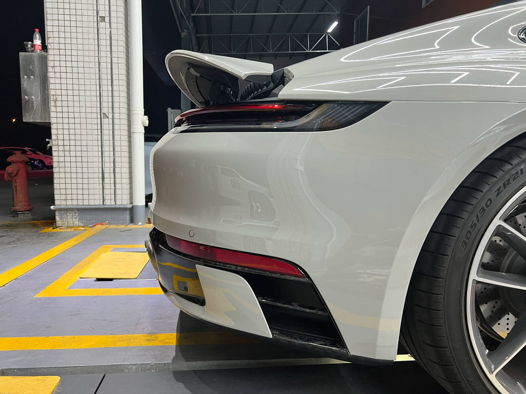 Porsche 911 992.1 Sport Design-Style Dry Carbon Fiber Rear Lip & Wing