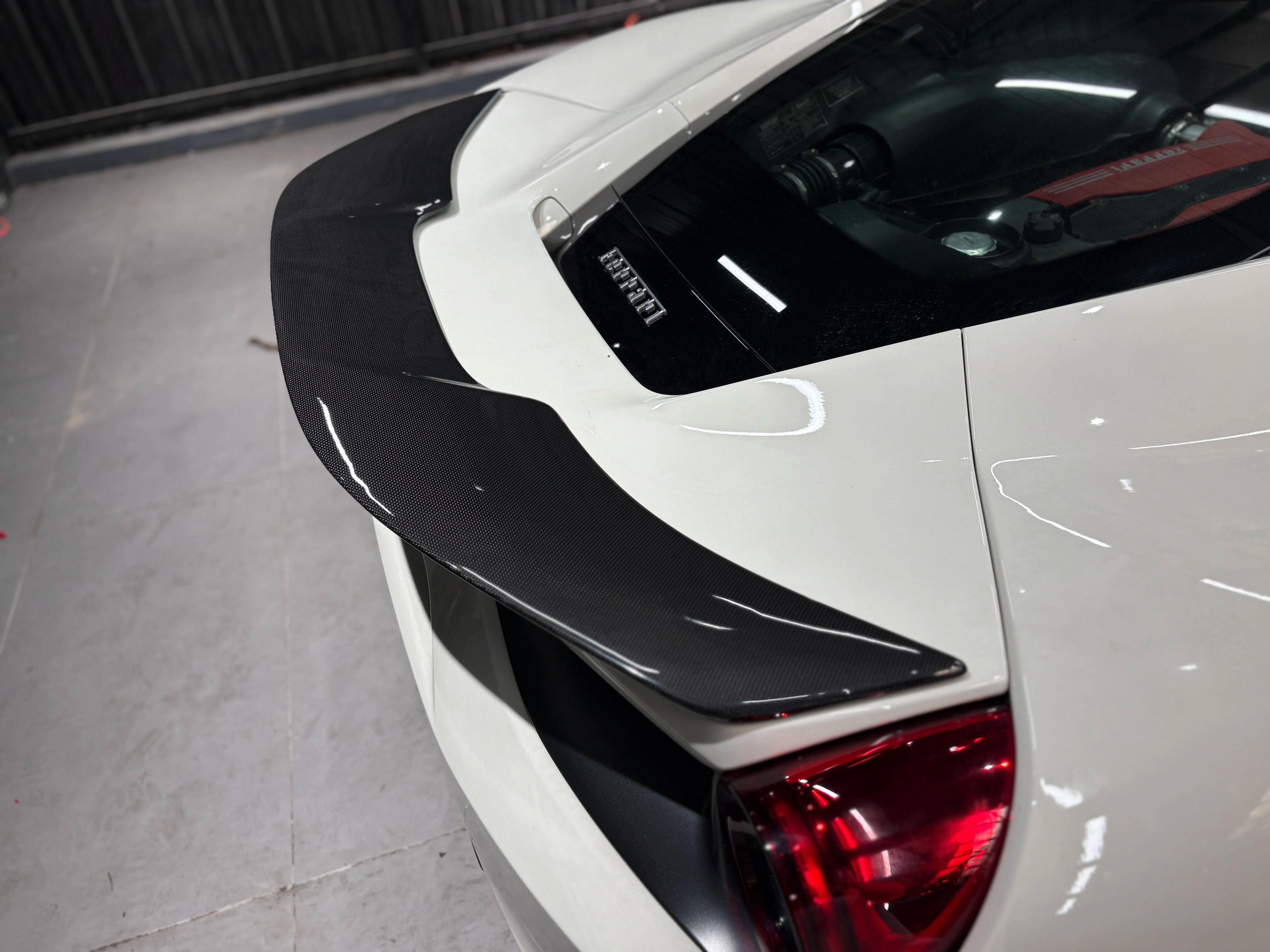 Ferrari 488 GTB Spider V-Style Dry Carbon Fiber Aero Kit – Front Lip, Side Skirts, Spoiler, Wing