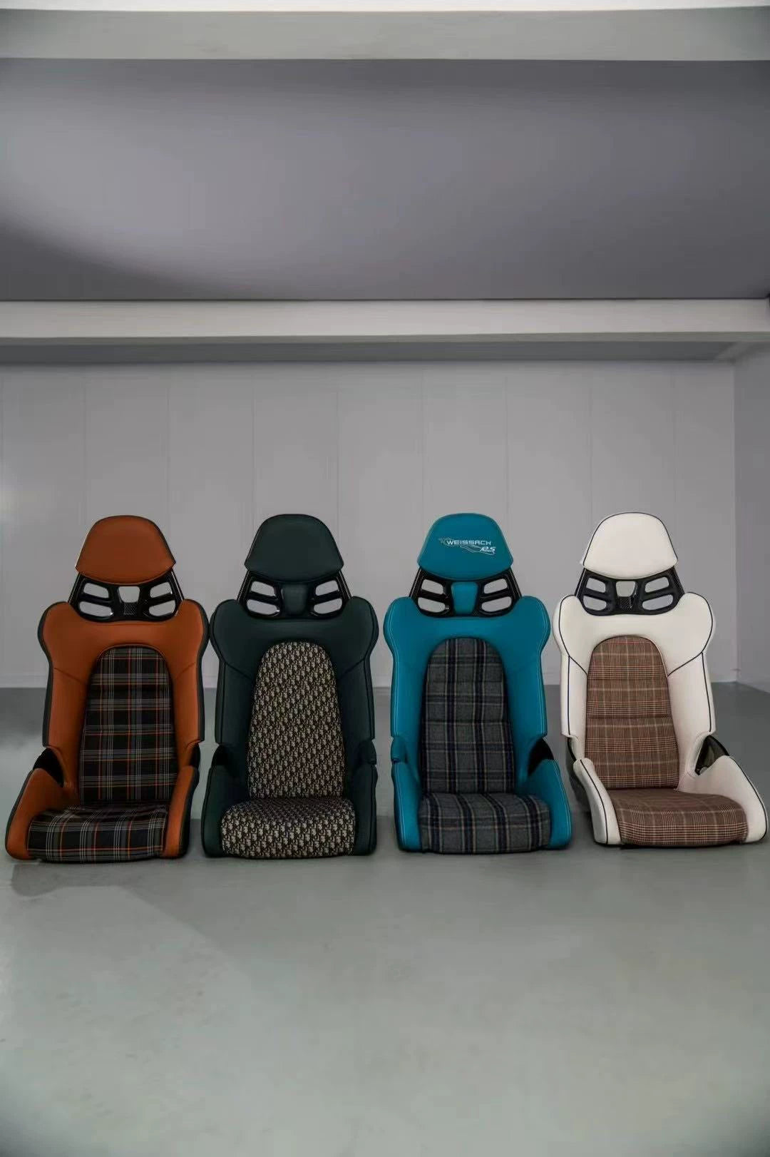 Porsche 911 GT3 RS-Style Dry Carbon Fiber One-Piece Racing Bucket Seat – Pepita, Lightweight