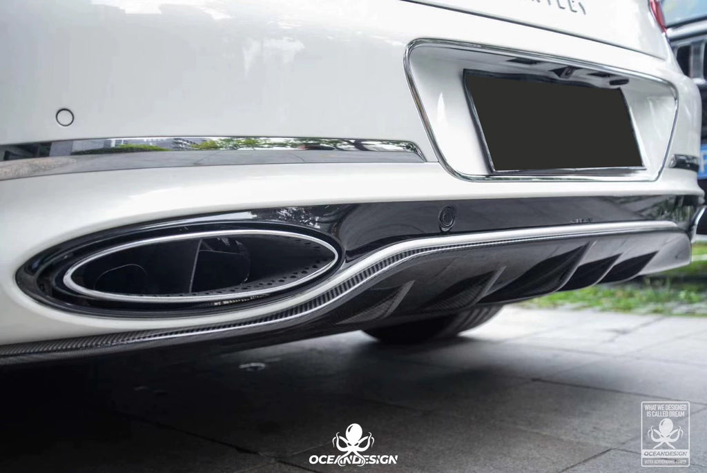 Bentley Continental GT OD E-Style Dry Carbon Fiber Aero Kit – Front Lip, Side Skirts, Rear Lip, Rear Wing