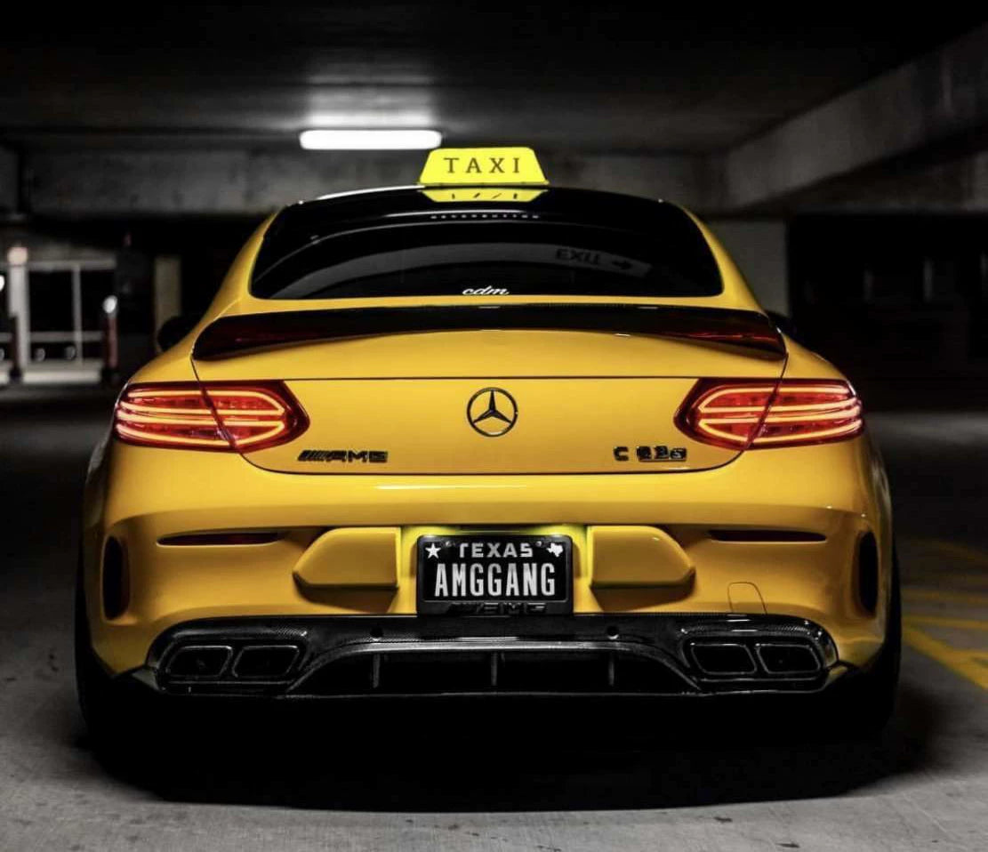 Mercedes-Benz C63 AMG Coupe W205 Edition One Style Carbon Fiber Aero Kit – Center Lip, Front Bumper Vents, Rear Lip, Rear Wing, Rear Diffuser