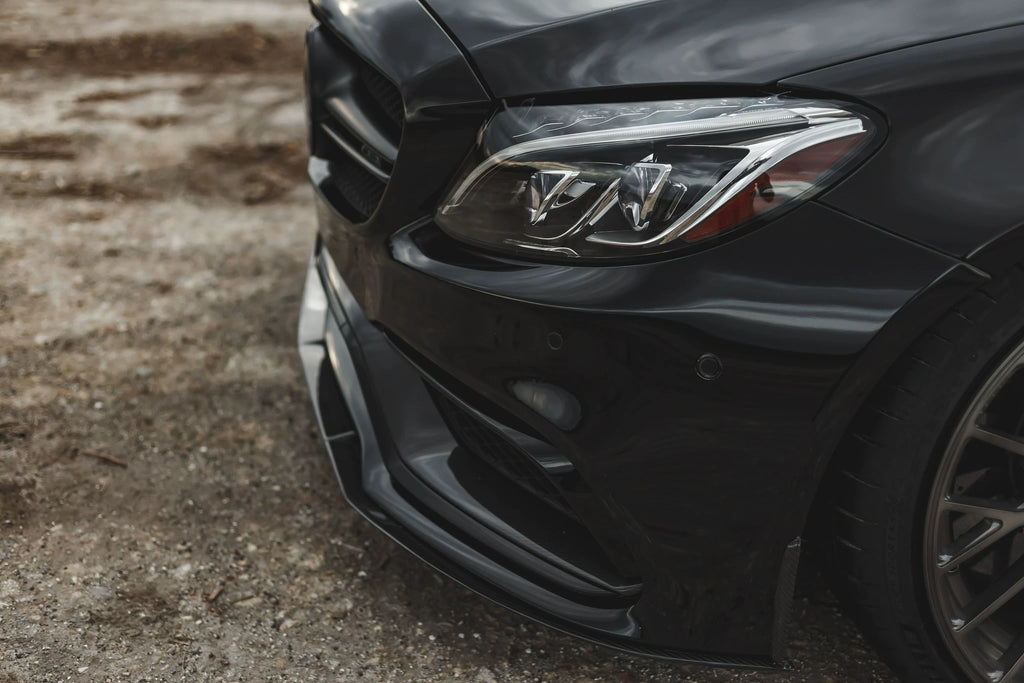 Mercedes-Benz C63 AMG W205 Coupe & Sedan Mode Carbon Style Carbon Fiber Aero Kit – Front Lip, Side Skirts, Rear Lip