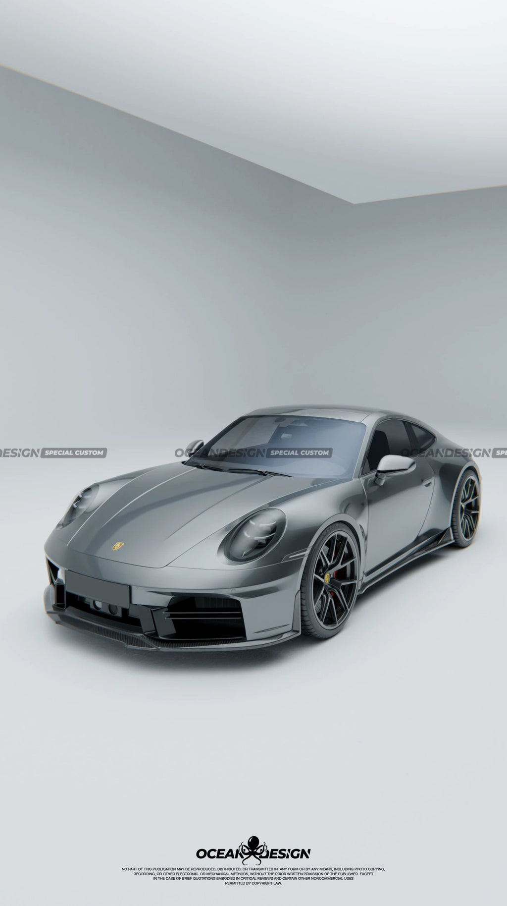 Porsche 911 992.2 Ocean Design-Style Dry Carbon Fiber Aero Kit – Front Lip, Side Skirts, Rear Lip, Wing