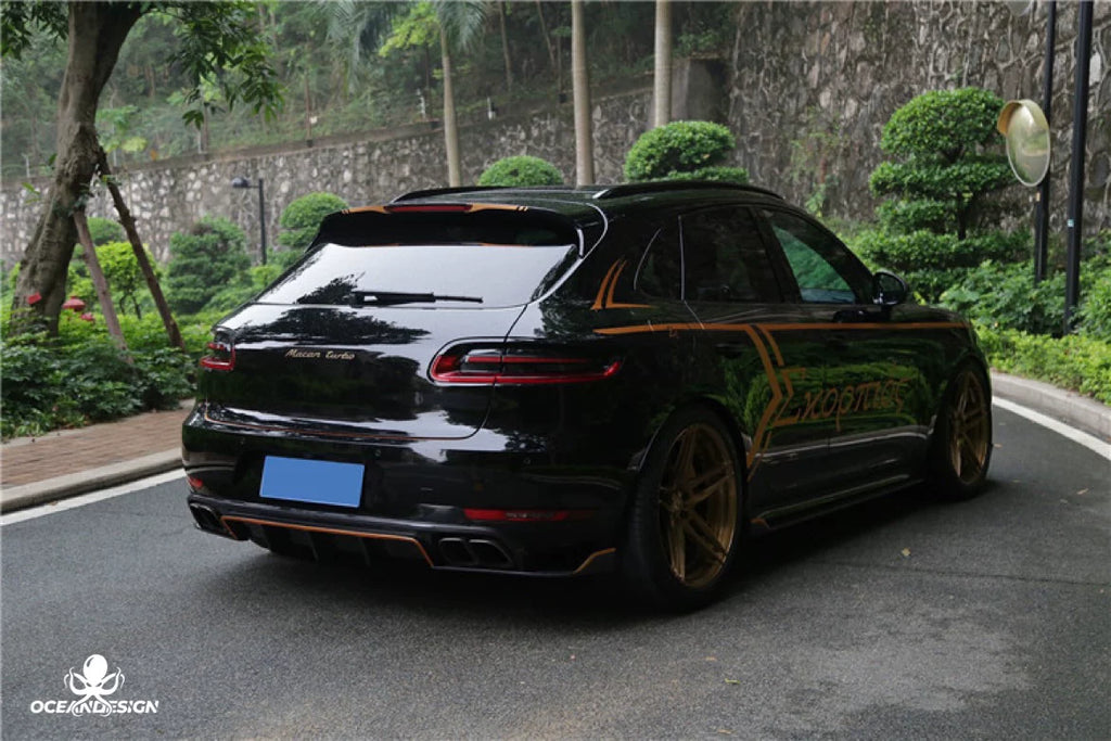 Porsche Macan ARTISAN-Style Carbon Fiber Aero Kit – Front Lip, Side Skirts, Rear Lip, Corner Pieces