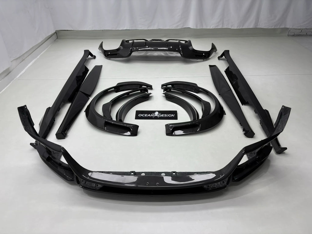 Ferrari Purosangue OEM-Style Dry Carbon Fiber Aero Kit – Front Lip, Side Skirts, Rear Lip, Wheel Arches