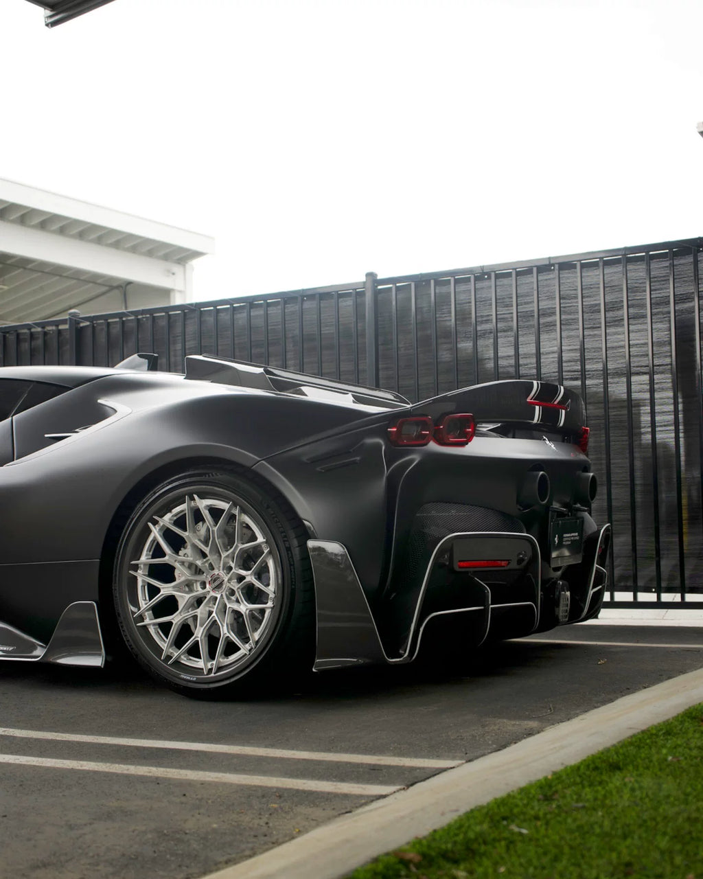 Ferrari SF90 MSY-Style Dry Carbon Fiber Aero Kit – Front Lip, Fenders, Side Skirts, Rear Lip, Wing & More