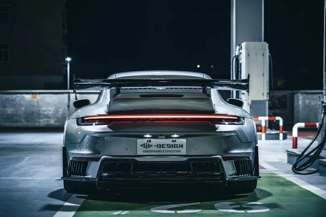 Porsche 911 992.1 Ghost-Style Dry Carbon Fiber Widebody Kit – Front & Rear Bumpers, Fenders, Wing, Hood