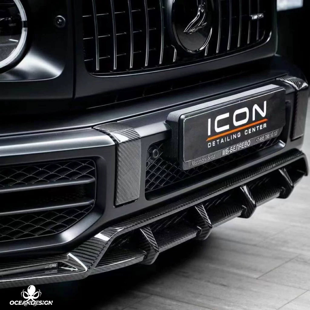 Mercedes-Benz G63 W464 TopCar Style Dry Carbon Fiber Aero Kit – Front Lip, Rear Lip, Rear Wing, Spare Tire Cover, Fender Trim, Bumper Trim