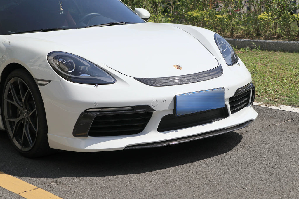 Porsche 718 Boxster Cayman Techart-Style Carbon Fiber Aero Kit – Front Lip, Side Skirts, Rear Lip, Wing