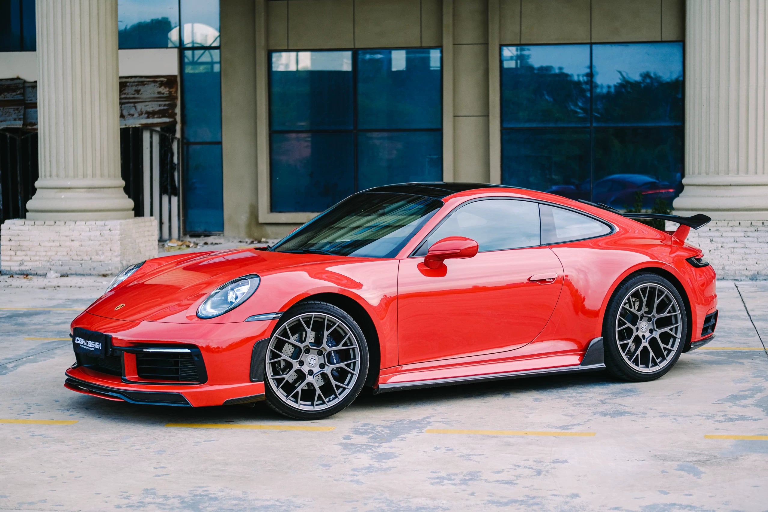 Porsche 911 992.1 Techart-Style Carbon Fiber Aero Kit – Front Lip, Side Skirts, Rear Lip, Wing, Roof Spoiler