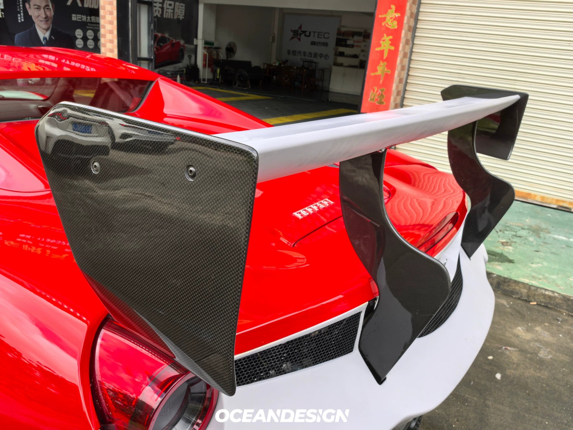 Ferrari 488 Challenge EVO-Style Dry Carbon Fiber Aero Kit – Front & Rear Bumpers, Hood, Side Skirts, Wing