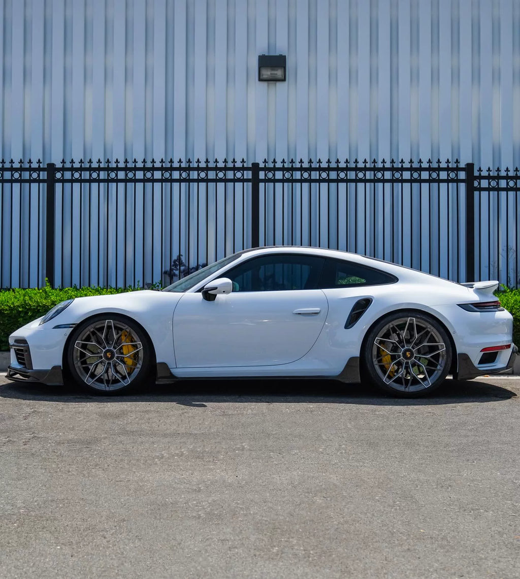 Porsche 911 992.1 Turbo S 9D-Style Dry Carbon Fiber Aero Kit – Front Lip, Hood, Side Skirts, Rear Lip, Wing