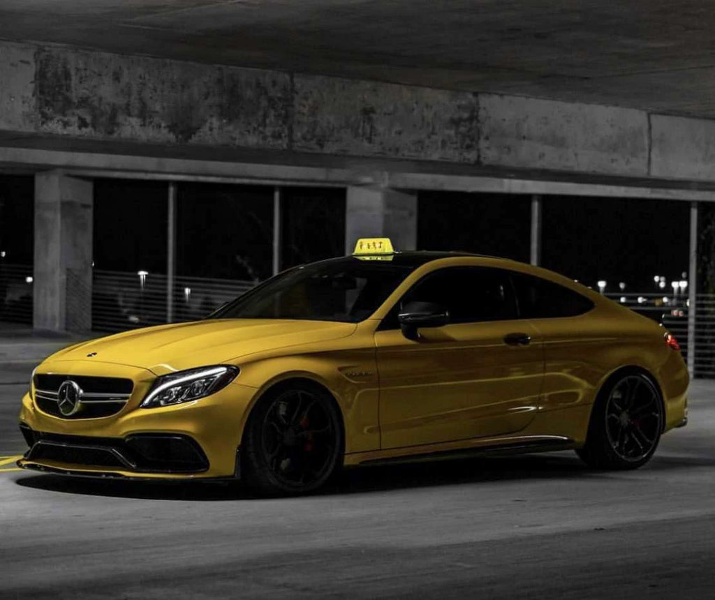 Mercedes-Benz C63 AMG Coupe W205 Edition One Style Carbon Fiber Aero Kit – Center Lip, Front Bumper Vents, Rear Lip, Rear Wing, Rear Diffuser