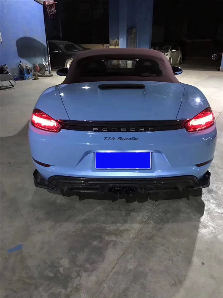 Porsche 718 Boxster Cayman A-Style Carbon Fiber Aero Kit – Front Lip, Side Skirts, Rear Lip, Corner Pieces