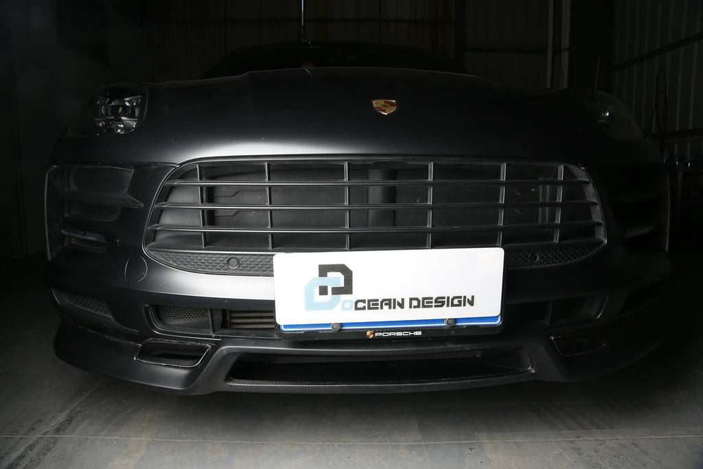 Porsche Macan Techart-Style Carbon Fiber Aero Kit – Front Lip, Side Skirts, Rear Lip, Wing, Front Vents