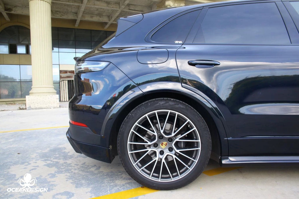 Porsche Cayenne OceanDesign OD-Style Carbon Fiber Aero Kit – Front Lip / Side Skirts / Rear Lip / Rear Wing / Front & Rear Fender Arches / Door Sills