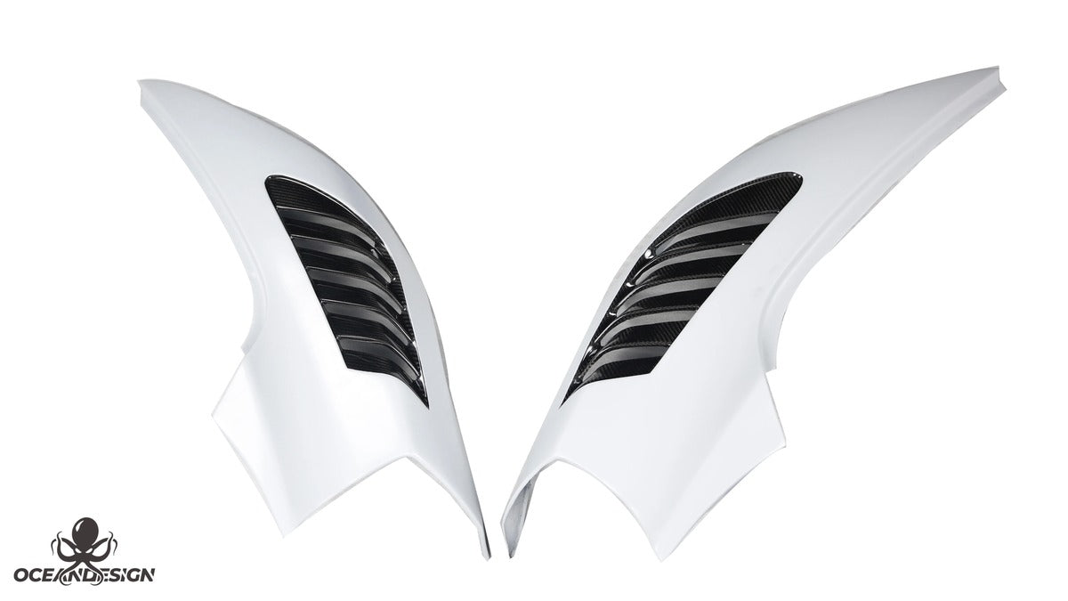 McLaren 720S V-Style Dry Carbon Fiber Aero Kit – Front Lip / Side Skirts / Rear Lip / Rear Wing / Fender Extensions / Hood