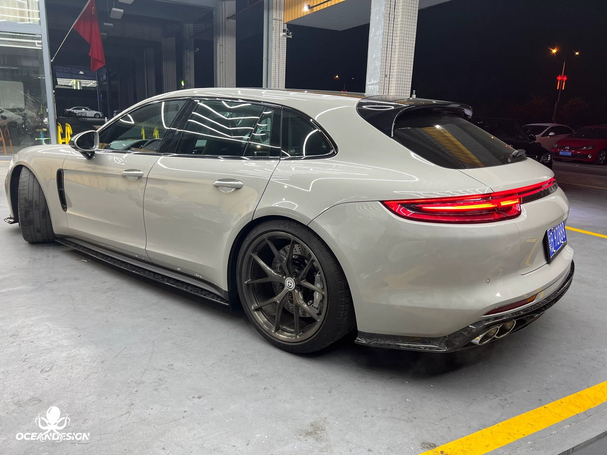 Porsche 971 Panamera OceanDesign OD-Style Dry Carbon Fiber Aero Kit – Front Lip / Side Skirts / Rear Lip / Rear Wing / Fender Trim