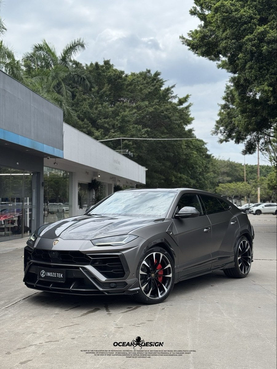 Lamborghini Urus Topcar Style Dry Carbon Fiber Aero Kit – Front Lip, Side Skirts, Rear Lip, Hood, Wing, Mirror Covers, Fender Trim, Wheel Arches, Air Vents, Interior Trim