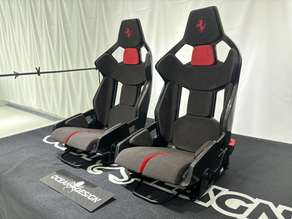 Porsche GW Style Dry Carbon Fiber One-Piece Racing Bucket Seat – Alcantara Lightweight