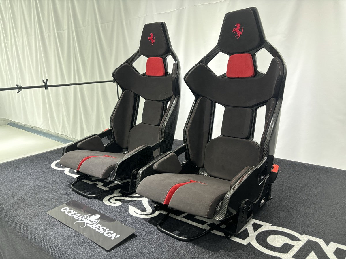 Porsche GW Style Dry Carbon Fiber One-Piece Racing Bucket Seat – Alcantara Lightweight