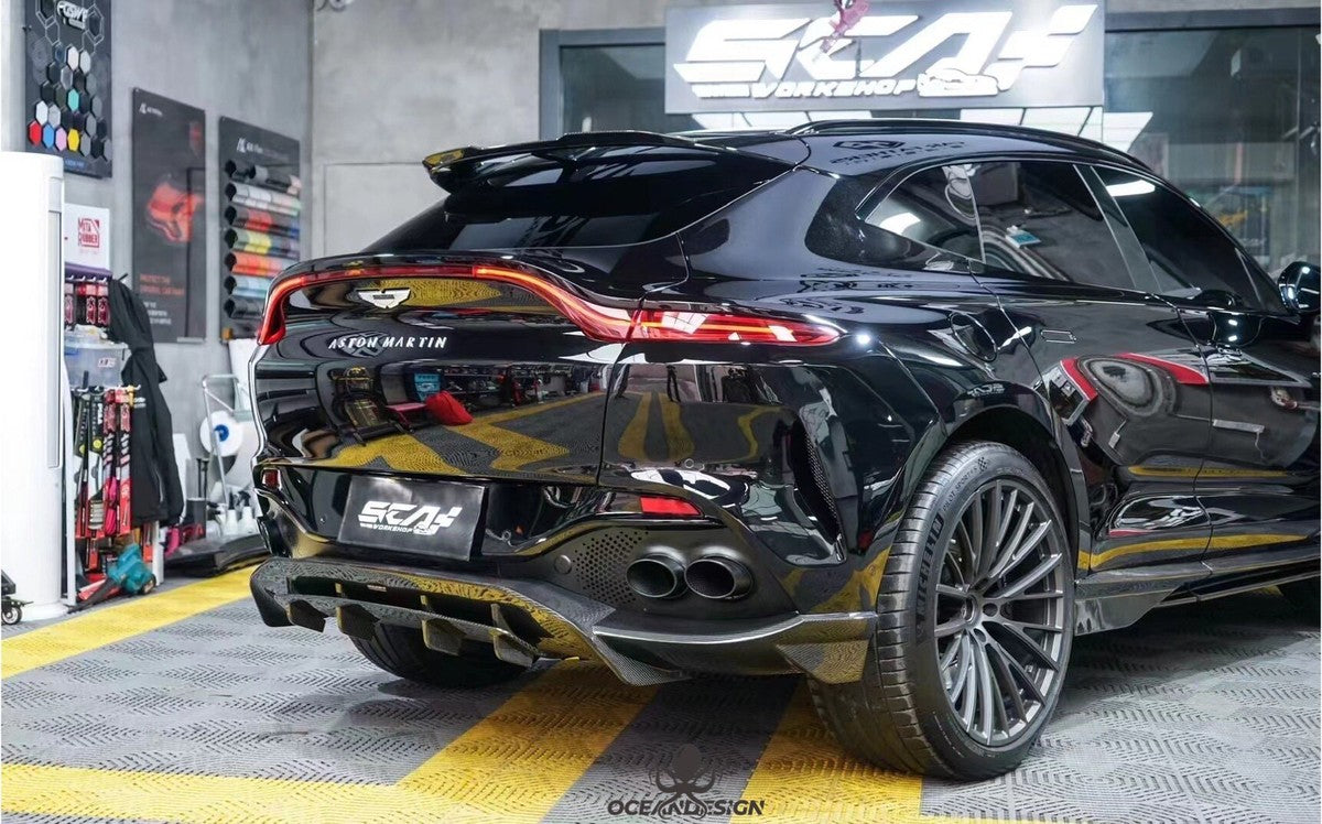 Aston Martin DBX / DBX 707 Dry Carbon Fiber Aero Kit – Front Bumper / Side Skirts / Rear Bumper / Wing / DRL