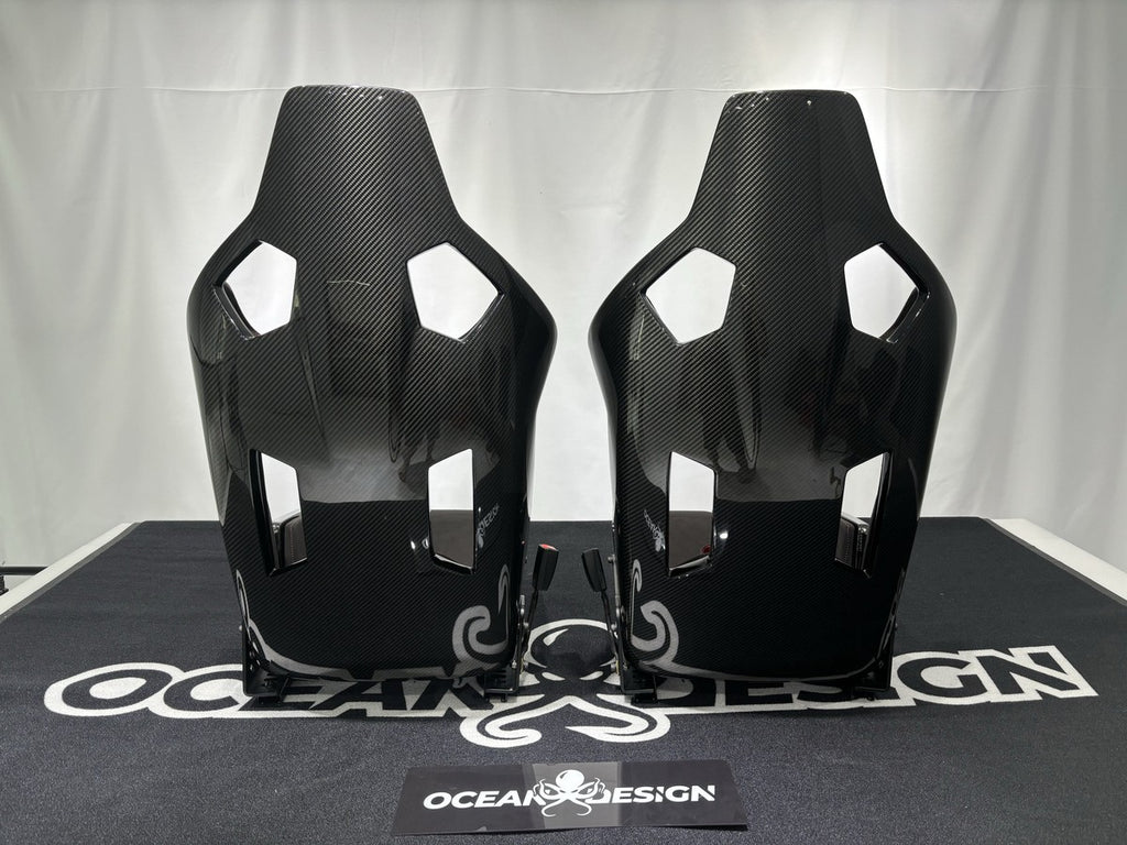 Porsche GW Style Dry Carbon Fiber One-Piece Racing Bucket Seat – Alcantara Lightweight