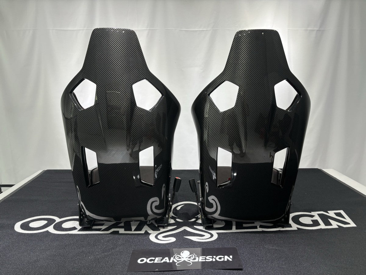 Porsche GW Style Dry Carbon Fiber One-Piece Racing Bucket Seat – Alcantara Lightweight