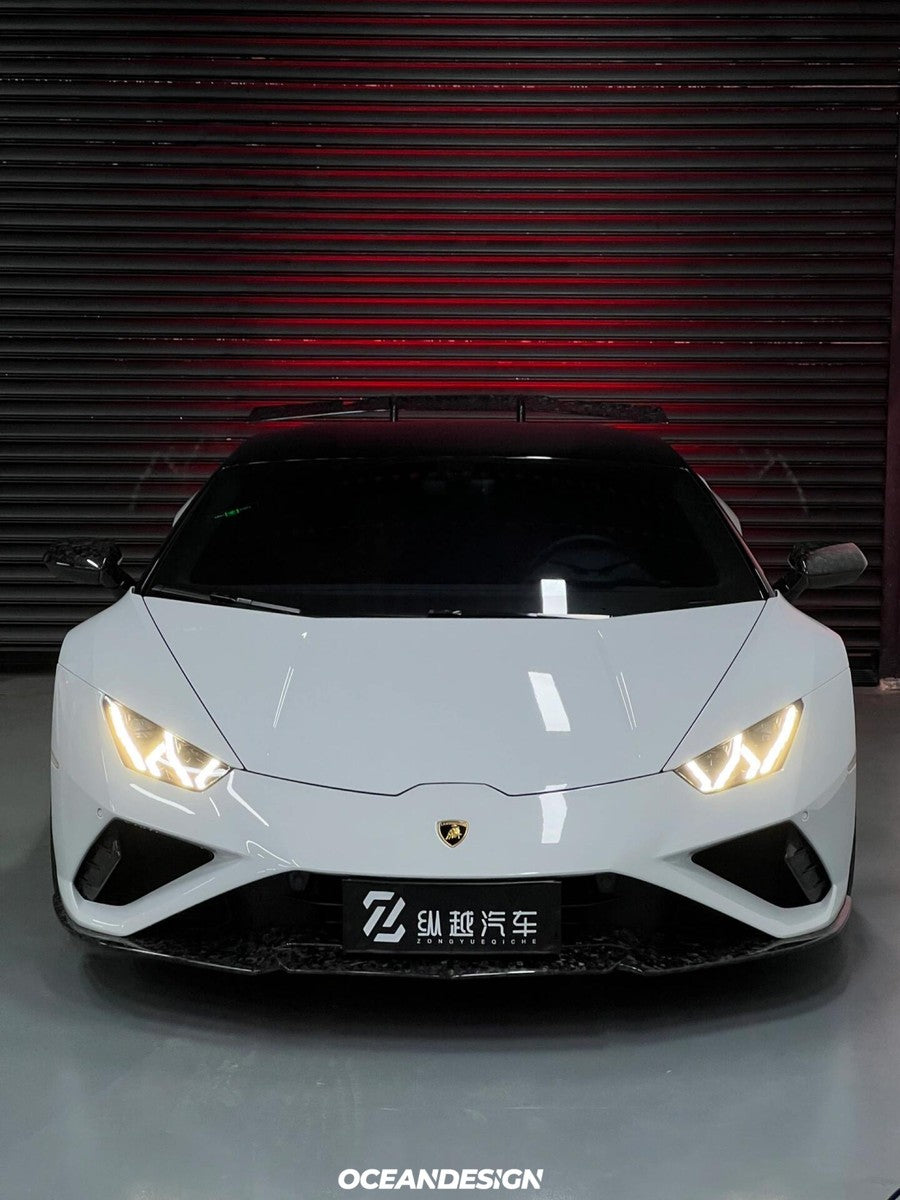 Lamborghini Huracan EVO N-Style Dry Carbon Fiber Aero Kit – Front Lip / Side Skirts / Rear Lip / Wing / 1016 Hood