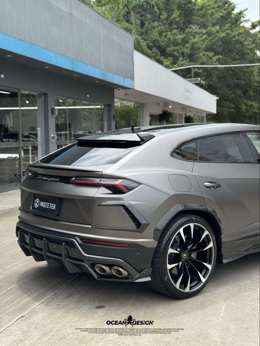Lamborghini Urus Topcar Style Dry Carbon Fiber Aero Kit – Front Lip, Side Skirts, Rear Lip, Hood, Wing, Mirror Covers, Fender Trim, Wheel Arches, Air Vents, Interior Trim