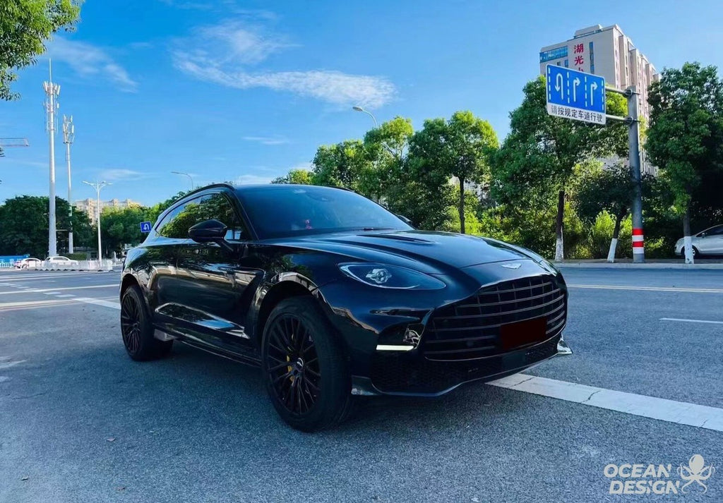 Aston Martin DBX / DBX 707 Dry Carbon Fiber Aero Kit – Front Bumper / Side Skirts / Rear Bumper / Wing / DRL