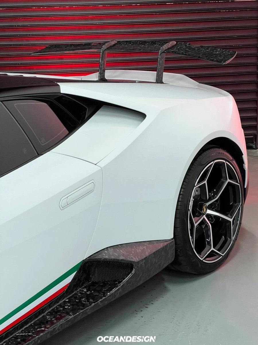 Lamborghini Huracan EVO N-Style Dry Carbon Fiber Aero Kit – Front Lip / Side Skirts / Rear Lip / Wing / 1016 Hood