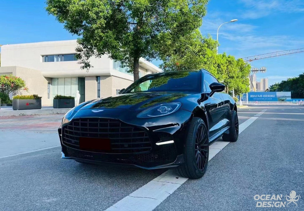 Aston Martin DBX / DBX 707 Dry Carbon Fiber Aero Kit – Front Bumper / Side Skirts / Rear Bumper / Wing / DRL