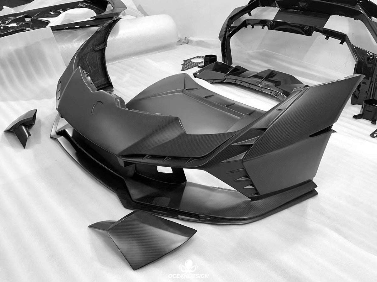 Lamborghini Huracan LP580 / LP610 / EVO Tecnica Style Dry Carbon Fiber Full Body Kit