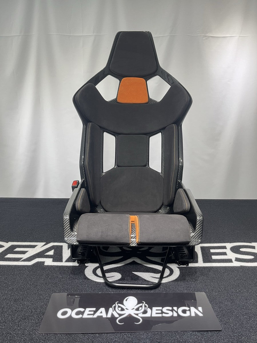Porsche GW Style Dry Carbon Fiber One-Piece Racing Bucket Seat – Alcantara Lightweight