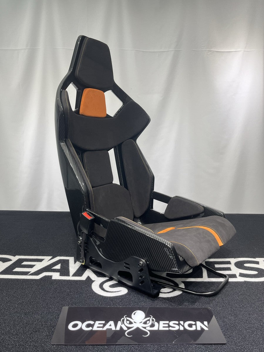 Porsche GW Style Dry Carbon Fiber One-Piece Racing Bucket Seat – Alcantara Lightweight