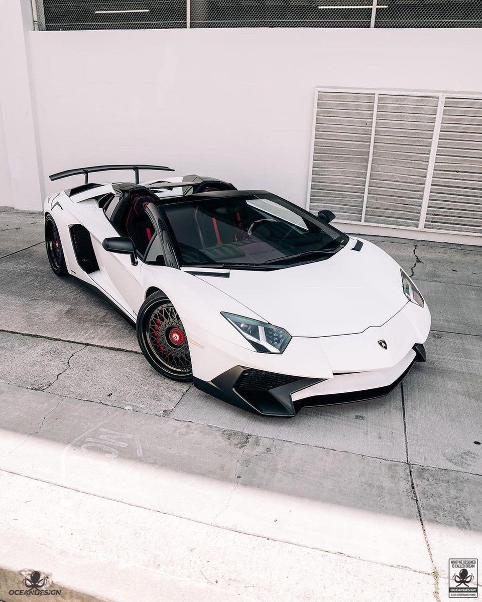 Lamborghini Aventador SV roadster carbon fiber aero kit front view