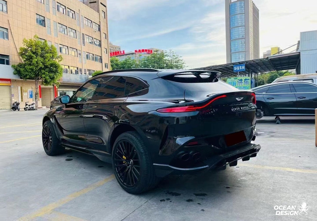 Aston Martin DBX / DBX 707 Dry Carbon Fiber Aero Kit – Front Bumper / Side Skirts / Rear Bumper / Wing / DRL