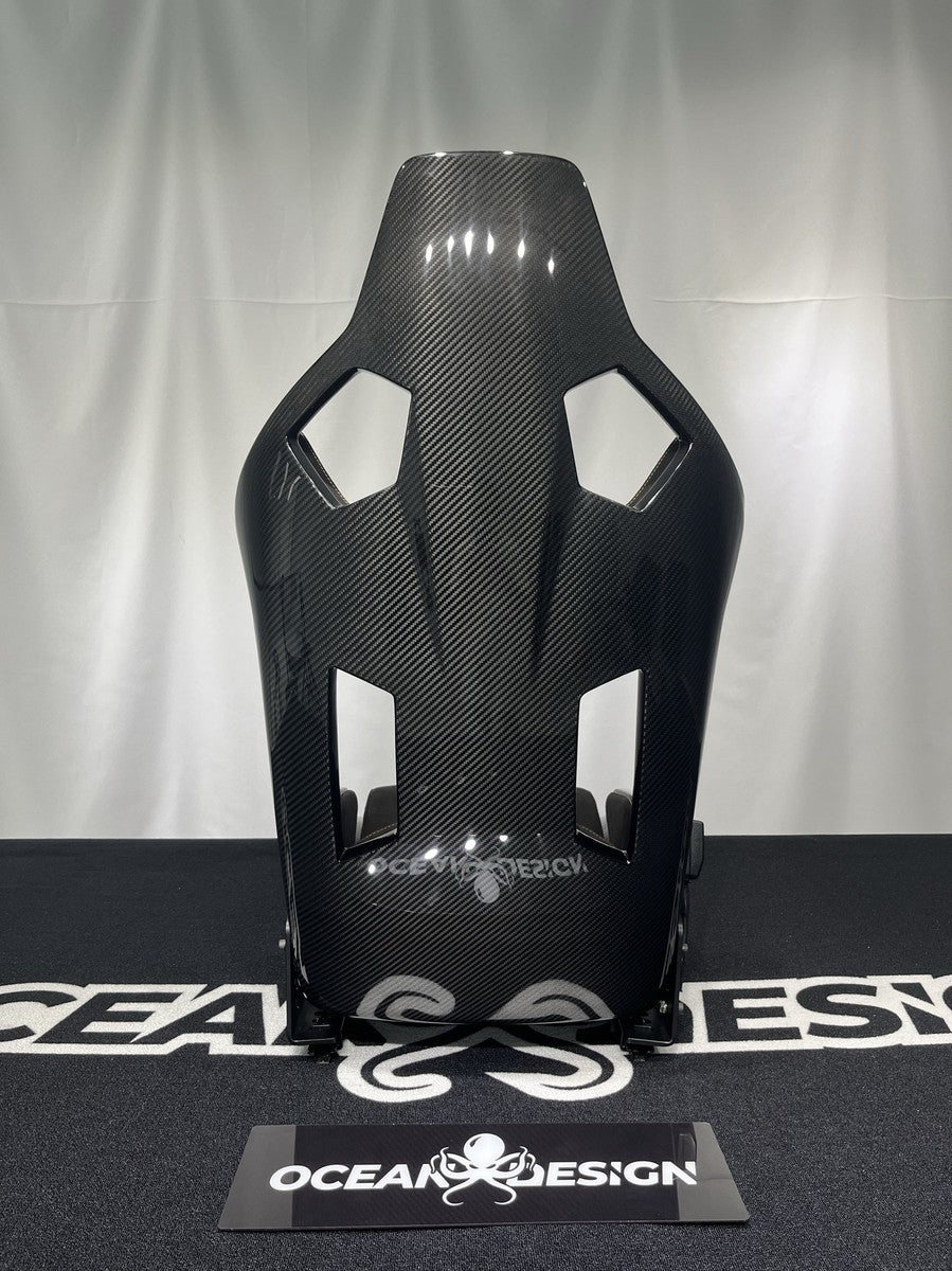 Porsche GW Style Dry Carbon Fiber One-Piece Racing Bucket Seat – Alcantara Lightweight