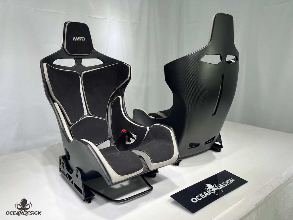 McLaren Senna Style Dry Carbon Fiber One-Piece Racing Bucket Seat – Alcantara Lightweight
