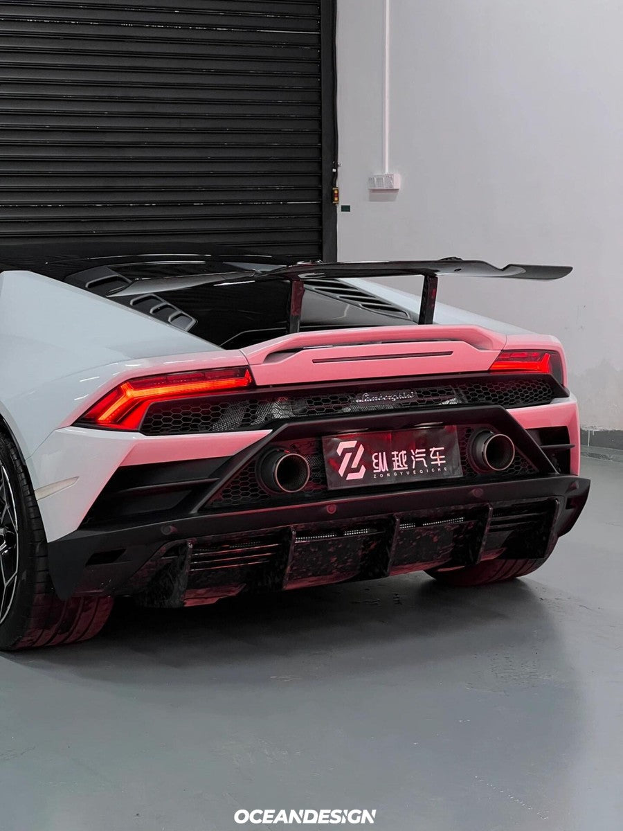 Lamborghini Huracan EVO N-Style Dry Carbon Fiber Aero Kit – Front Lip / Side Skirts / Rear Lip / Wing / 1016 Hood