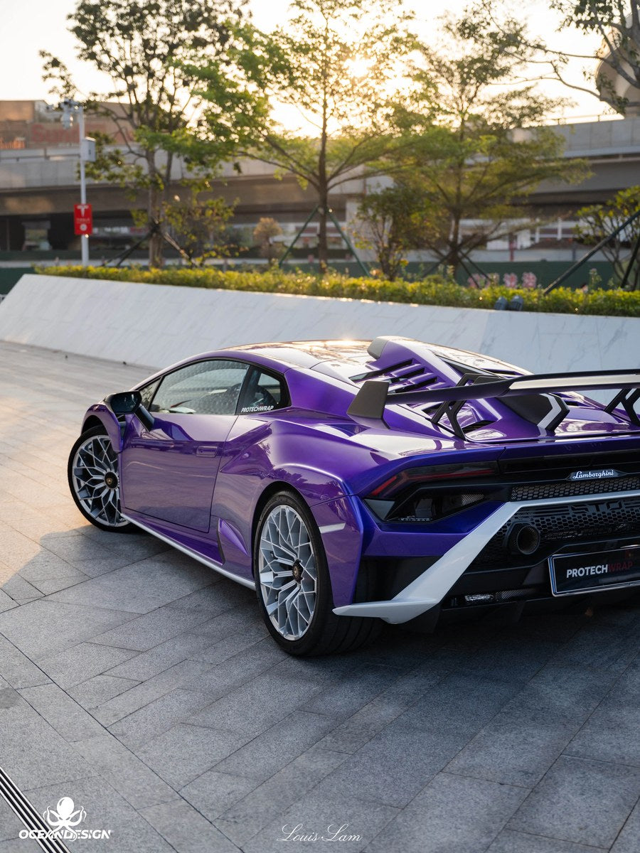 Lamborghini STO OEM Style Dry Carbon Fiber Aero Kit – Front Lip, Rear Lip, Rear Wing, Mirror Covers, Front Corner Pieces, Engine Bay Vents, Hood Vents