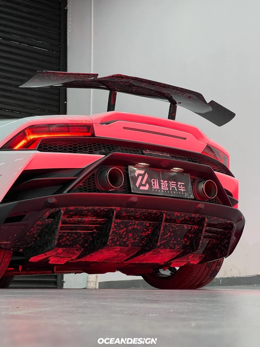 Lamborghini Huracan EVO N-Style Dry Carbon Fiber Aero Kit – Front Lip / Side Skirts / Rear Lip / Wing / 1016 Hood