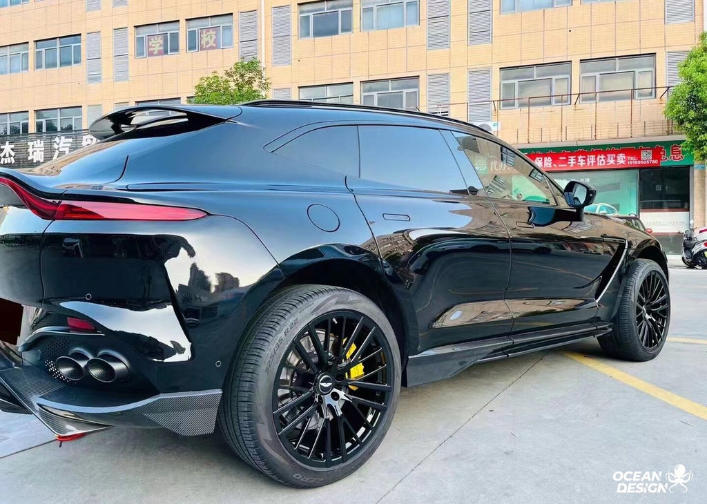 Aston Martin DBX / DBX 707 Dry Carbon Fiber Aero Kit – Front Bumper / Side Skirts / Rear Bumper / Wing / DRL