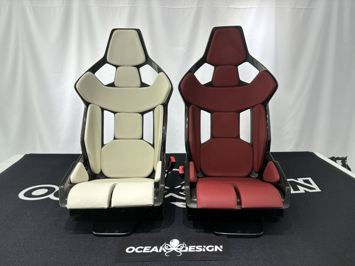 Porsche GW Style Dry Carbon Fiber One-Piece Racing Bucket Seat – Alcantara Lightweight