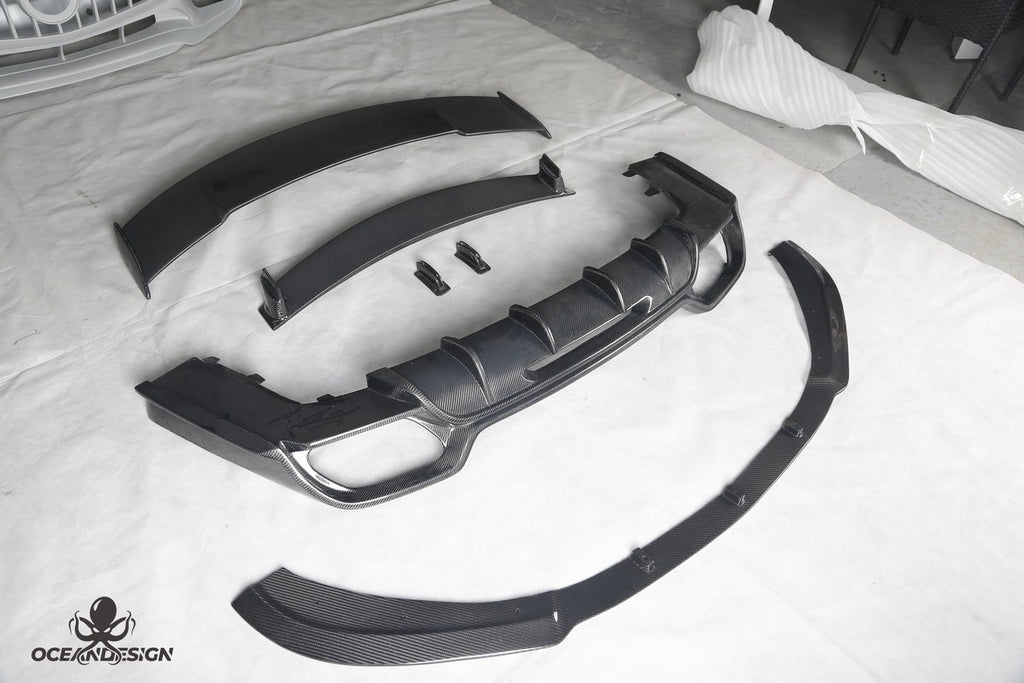 Mercedes-Benz AMG GT / GTC PD Style Carbon Fiber Aero Kit – Front Bumper, Rear Bumper, Front Lip, Rear Lip, Rear Wing, Side Skirts, Front Air Vents, Canards