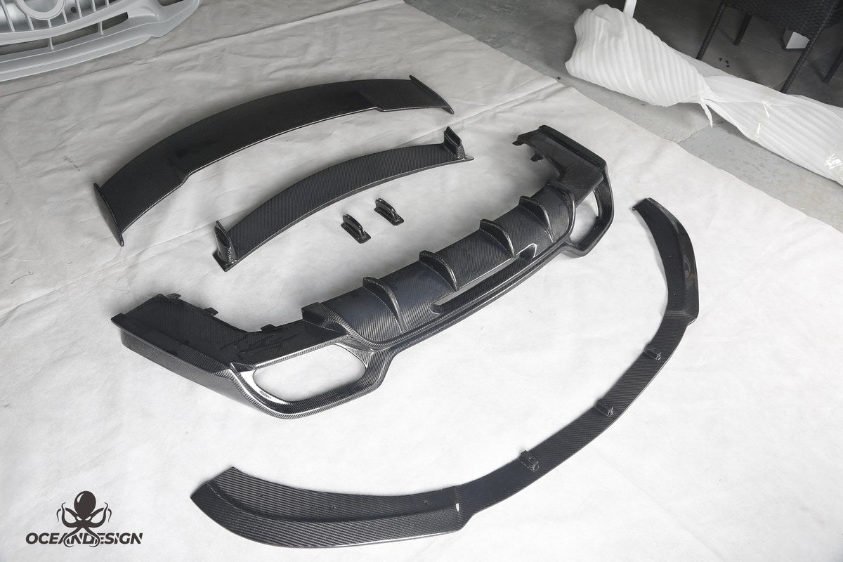 Mercedes-Benz AMG GT / GTC PD Style Carbon Fiber Aero Kit – Front Bumper, Rear Bumper, Front Lip, Rear Lip, Rear Wing, Side Skirts, Front Air Vents, Canards